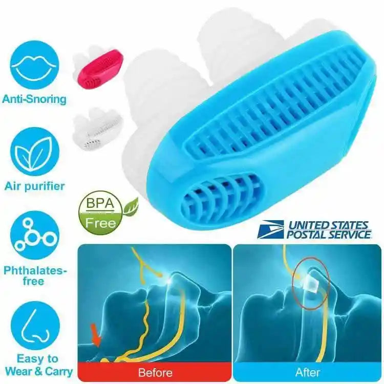 2 in 1 Anti Snoring Device Air Purifier Filter - Improves Breathing