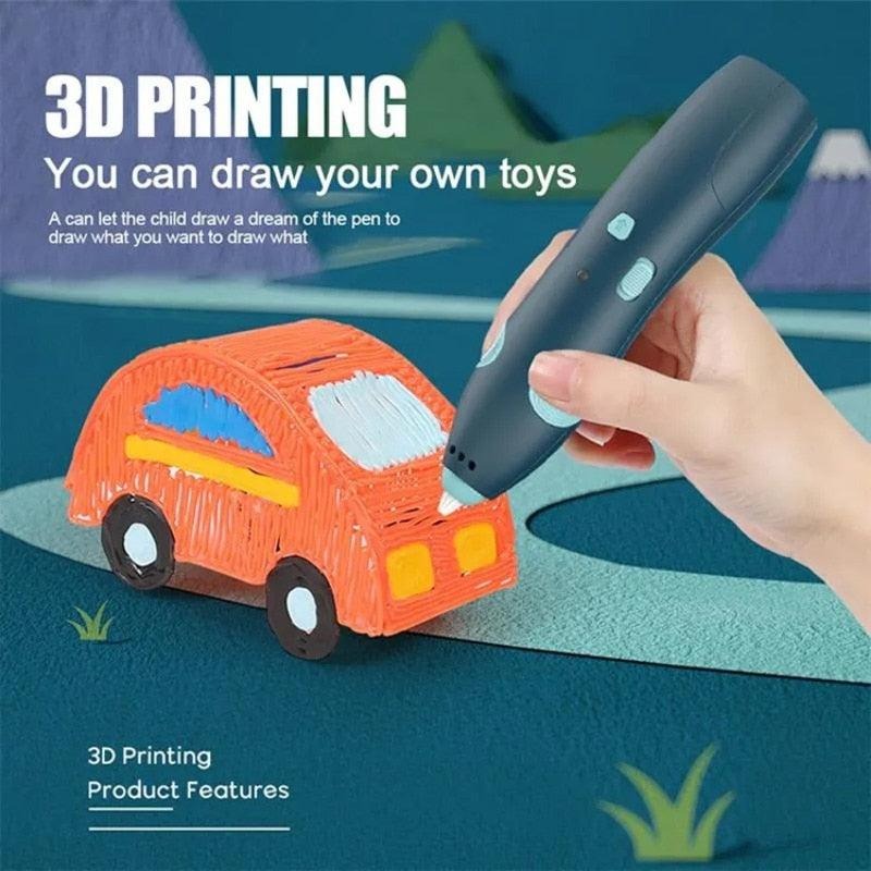 3D Pen for 3D Printing Drawing Pen USB 3D pen plus with safe filament Creative Learning